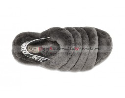 UGG FLUFF YEAH SLIDE CHARCOAL
