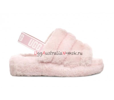 UGG FLUFF YEAH SLIDE SEASHELL PINK