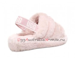 UGG FLUFF YEAH SLIDE SEASHELL PINK