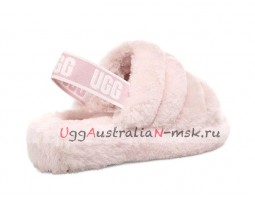 UGG FLUFF YEAH SLIDE SEASHELL PINK