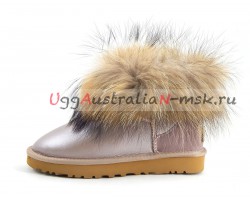 UGG FOX FUR II METALLIC AZURE