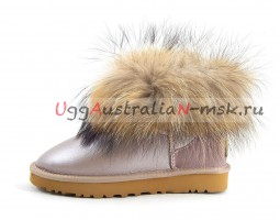 UGG FOX FUR II METALLIC AZURE