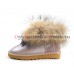 UGG FOX FUR II METALLIC AZURE