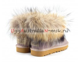 UGG FOX FUR II METALLIC AZURE