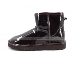 UGG & JIMMY CHOO CLASSIC MINI PATENT II CHOCOLATE LACQUER