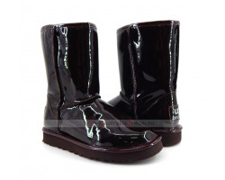 UGG & JIMMY CHOO CLASSIC SHORT PATENT II - CHOCOLATE