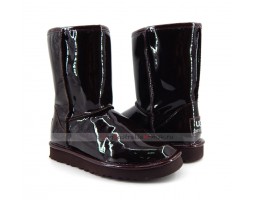 UGG & JIMMY CHOO CLASSIC SHORT PATENT II - CHOCOLATE