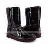 UGG & JIMMY CHOO CLASSIC SHORT PATENT II - CHOCOLATE