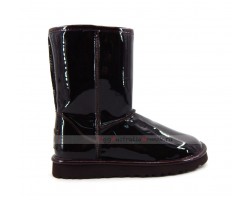 UGG & JIMMY CHOO CLASSIC SHORT PATENT II - CHOCOLATE