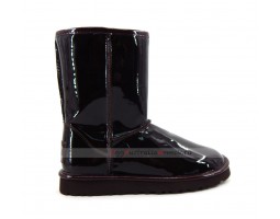 UGG & JIMMY CHOO CLASSIC SHORT PATENT II - CHOCOLATE