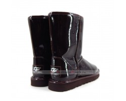 UGG & JIMMY CHOO CLASSIC SHORT PATENT II - CHOCOLATE