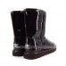 UGG & JIMMY CHOO CLASSIC SHORT PATENT II - CHOCOLATE