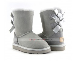 UGG KIDS BAILEY BOW II GREY VIOLET