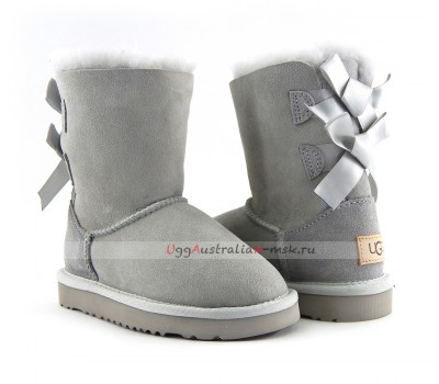 UGG KIDS BAILEY BOW II GREY VIOLET