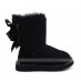 UGG KIDS BAILEY BOW II METALLIC BLACK