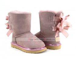 UGG KIDS BAILEY BOW II METALLIC DUSK