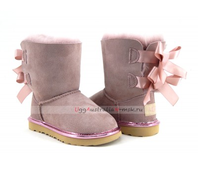 UGG KIDS BAILEY BOW II METALLIC DUSK