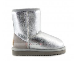 UGG KIDS CLASSIC METALLIC SILVER