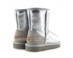 UGG KIDS CLASSIC METALLIC SILVER