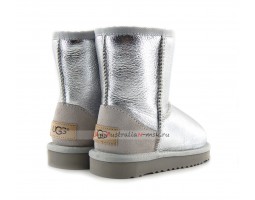 UGG KIDS CLASSIC METALLIC SILVER