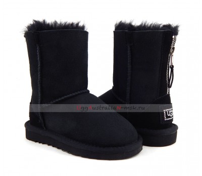 UGG KIDS ZIP BLACK