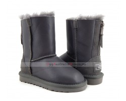 UGG KIDS ZIP METALLIC GREY