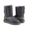 UGG KIDS ZIP METALLIC GREY