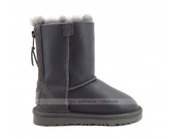 UGG KIDS ZIP METALLIC GREY