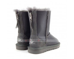 UGG KIDS ZIP METALLIC GREY