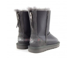 UGG KIDS ZIP METALLIC GREY