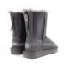 UGG KIDS ZIP METALLIC GREY