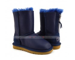 UGG KIDS ZIP METALLIC NAVY