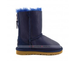 UGG KIDS ZIP METALLIC NAVY