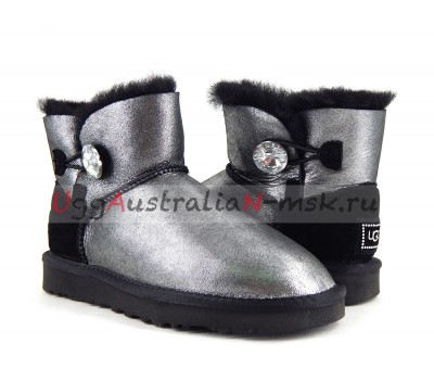 UGG MINI BAILEY BLING II GLITTER BLACK