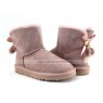 UGG MINI BAILEY BOW FUR BRUSH BOOT DUSK