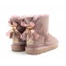 UGG MINI BAILEY BOW FUR BRUSH BOOT DUSK