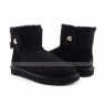 UGG MINI BAILEY BUTTON POPPY BOOT BLACK