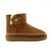 UGG MINI BAILEY BUTTON POPPY BOOT CHESTNUT