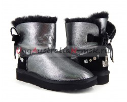 UGG MINI BAILEY II BRAID GLITTER BLACK