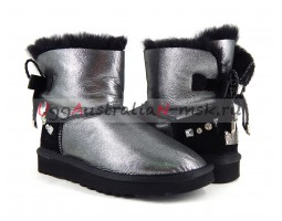 UGG MINI BAILEY II BRAID GLITTER BLACK