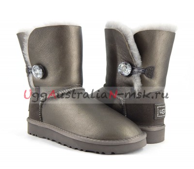 UGG SHORT BAILEY BLING II METALLIС PEWTER