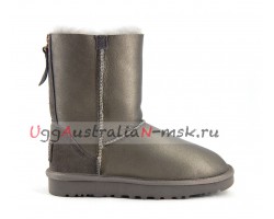 UGG SHORT ZIP II METALLIC PEWTER