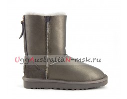 UGG SHORT ZIP II METALLIC PEWTER