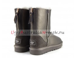 UGG SHORT ZIP II METALLIC PEWTER