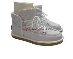 UGG LODGE MINI LEATHER WHITE