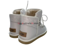 UGG LODGE MINI LEATHER WHITE