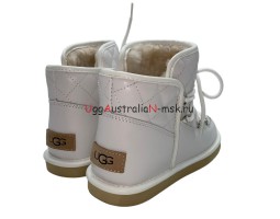 UGG LODGE MINI LEATHER WHITE