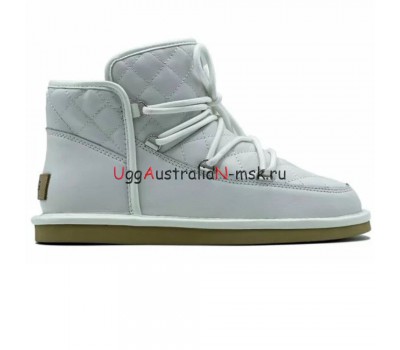 UGG LODGE MINI LEATHER WHITE