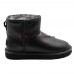 UGG WOMEN'S CLASSIC MINI II LEATHER BLACK 