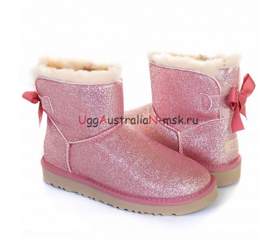 BAILEY BOW MINI SPARKLE FASHION BOOT PINK